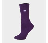 Heat Holders Women's Ultra Lite Extra Thin 1.0 Tog Thermal Socks, Purple 4-8