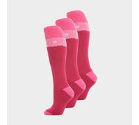 HEAT HOLDERS - 3 Pack Ladies Thermal Knee High Ski Socks | WoMens Thick Winter 2.3 TOG Long Skiing Socks (4-8, Raspberry/Light Pink)