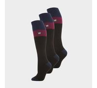 HEAT HOLDERS - 3 Pack Ladies Thermal Knee High Ski Socks | WoMens Thick Winter 2.3 TOG Long Skiing Socks (4-8, Black/Fuchsia)