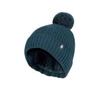 Heat Holders Women's Winter Ribbed Thermal Cable Knit Beanie Pom Pom Hat in Blue Heat Holders Blue One Size