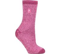 Heat Holders Women's Extra Warm Fluffy Non Slip Thermal Slipper Socks, Pink M