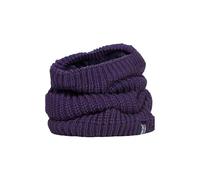 HEAT HOLDERS - Ladies Thick Winter Warm Fleece Lined Chunky Knit Thermal Neck Warmer (One Size, Purple (Chunky))
