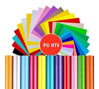 Heat Image Transfer Vinyl Paper Iron On HTV Vinyl for Cricut All Cutter Machine Colour T Shirt Fabric, 24 Colors 12x10”