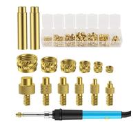 Heat Insert Tool - Threaded Insert Welding Head Kit with 130 M2 M8 Inserts 6 Heads Hot Press Set Heat Resistant Soldering Iron Adapter for Printing Parts | Home Work, Repair, Printing