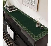 Heat-insulating Piano Anti-slip Mat for Most Upright Pianos, Water Proof PVC Leather Piano Runner Mat, Customizable Size Piano Top Cover for Versatile Scenarios(Style-3,14x52in)