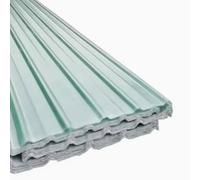 Heat-Insulating Tiles,Clear Roof Sheet, 2mm Fiberglass Corrugated Daylighting Roofing Sheets Transparent Multiple Pack Sizes 0.9m Width Lengths(17 Pcs,0.9x1.6m/35x63in)