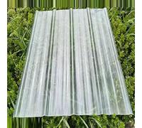 Heat-Insulating Tiles,Clear Roof Sheet, 2mm Fiberglass Daylighting Panels Transparent Corrugated Roof Pack of Multiple Sizes 0.9X(0.8-1.7) m / 35x(31-67) in(15 pcs,0.9x0.9m/35x35in)