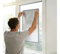 Heat Insulation Aluminum Foil Window Film, Double-Sided Sun Blocking, Waterproof UV Protection Privacy Cover with Suction Cups Punch-Hole Design for Home, Office Balcony(120x140cm)