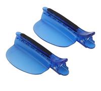 Heat Insulation Sectioning Clips, 2PCS Blue Hair Styling Clips - Wig & Extension Separator Tools 7-Tooth Design (9.5x4.5cm/3.7x1.7in) for Highlighting, Dyeing, Salon & Home Use