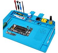 Heat Insulation Silicone Repair Mat with Scale Ruler and Screw Position for Soldering Iron, Electronic DIY,Reparing Phone and Computer Repair Size:17.7 x 11.8 Inches