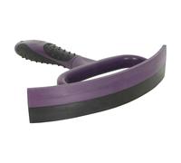 Imperial Riding IRH Grippy Welding Knife, Ergonomic Semicircular Welding Knife with Integrated Handle Brush, Comfortable Puller for Efficient Horse Grooming, Blackberry