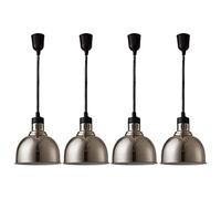 Heat Lamp Food Warmer, Adjustable Buffet Warmer with 250W Bulb, Commercial Food Heating for Keep Food Warm, 60-180cm Adjustment, Suspended Installation, 4PCS