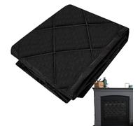 Heat Loss Blocker Blanket, Fireplace Cover for Thermal Insulation, Energy Efficient Heat Retention with Easy Use, Magnet for Prevention of Drafts, Winter Living Room, Black Mate