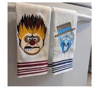Heat Miser Snow Miser Christmas Towel, Embroidered Decorative Large Cotton Hand Towels Bathroom Set Fancy Small Bath Microfiber Thick Soft Face Gym Hair Wrap Turban Hand Towels Washcloths (Mix 2pcs)