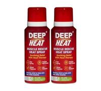 Heat Muscle Rescue Heat Spray 72.5ml x 2, Warming Pain Relief, Fast-Acting Comfort for Tired Muscles with Welari Thank You Card | (2 Pack)