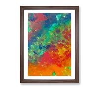 Heat Of The Flame Abstract Framed Print | A4 Walnut Framed Wall Art | Ready to Hang | Abstract Fantasy Picture | Living Room Bedroom Lounge Office
