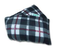 Heat Pack Plush Fleece Tartan Check Microwave Wheat Bag (Lavender, Black)