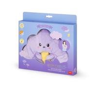 Legami - Warm Cuddles Thermal Cushion Made of Linen, Dried Lavender Flowers, Polyester and Cotton, Give You Relax, Cloud Motif, 29 x 26.5 cm, Purple