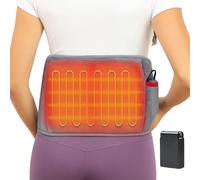 Heat Pads for Back Pain Relief, Heat Pad, Electric Heating Pad with 7.4V Power Bank and 3 Heat Settings for Cramps Relief, Lumbar, Abdomen, Shoulders Pain