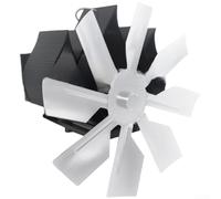 Heat Powered Circulating Fan For Wood Stove Wall Mount No Electrical Wiring Ultra Quiet Under 35dB Anodized Aluminum Airflow Up To 203 CFM Easy Clamp Installation Black for Red Gol(Silver)