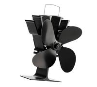 Heat-Powered Firepit Fan with 4 Aluminum Auto-Ignition Overheat Quiet Thermoelectric Stove Fan