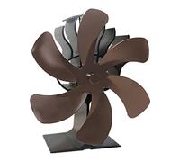 Heat Powered Stove Fan Auto-Sensing Wood Log Burning Stove with Thermometer Efficient Fan for Pellet Wood