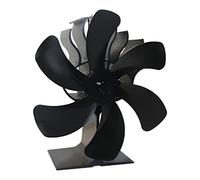 Heat Powered Stove Fan Auto-Sensing Wood Log Burning Stove with Thermometer Efficient Fan for Pellet Wood