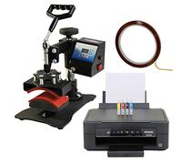 Heat Press Cap Transfer Machine & Printer Sublimation Bundle Hat Custom Design Baseball Snap Back Beanies Kit Personalise Print Design Customise Printing