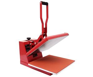 Heat Press Digital Transfer Machine Sublimation Printer 38 x 38cm Flat Clam Touchscreen Display Adjustable Pressure Ink Vinyl 250°C DIY Professional T-shirt Charity Business 10 FREE Sublimation Sheets