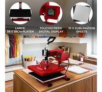 Heat Press Digital Transfer Machine Sublimation Printer 38cm Flat Swing Tshirt