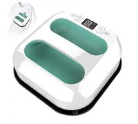 Heat Press Machine, Handheld Heat Transfer Machine with Fast Heating, Adjustable Temperature & Timer, Portable Iron Press for Clothes, Bags, Hat Green