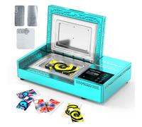 Heat Press Machine, Phone Case Heat Press Kit with 2 Shell Molds & 20 Mobile Phone Cases, Heats Up to 130°C, 3D Sublimation Transfer Machine for All Mobile Phone Cases Models Green