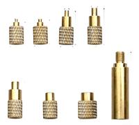 Heat Press Nut Pressure Head With Internal Thread Design And T12 Hot Soldering Iron Tip For Workshop Plastic Assembly Silver(B)