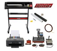 Heat Press Vinyl Cutter Sublimation Printer 5 in 1 Machine 28” Weeding Pack