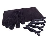 Heat Protection Glove, Black Heat proof Mat & 4 x Cloud 9 Clips For use with GHD & Cloud 9