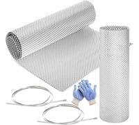 Heat Protection Heat Plate Embossed 100 x 40 cm Heat Shield Silencer Exhaust Packaging with Two Cable Repair Kit for Vehicles Roofs Window Pipes etc