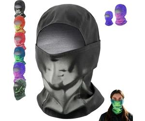 Heat Reactive Balaclava,Unisex Temperature Sensitive Color Change Ski Mask,Cold Weather Gear Color-Changing Full Head Wrap Motorcycle for Hiking Cycling,Secret Santa Gifts for Men Women Dad (A)