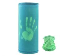 Heat Reactive Neck Gaiter Face Cover Scarf, Unisex Temperature Sensitive Color Change Ski Mask,Stretch Fit Neck Gaiter for Hiking Cycling (Blue to green)