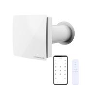 Heat Recovery Ventilator 125mm, WiFi Smart App Control,Quiet Ventilation Fan, HRV System with Pre-filter & Ceramic Filter, 60m³/h Airflow, EC Motor