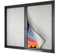 Heat Reflective sun blocking Window Film, 8mm Thermal Insulation Aluminum Foil, Privacy Shield Anti UV Blackout Tint with Suction Cups(70 x 90cm)