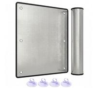 Heat Reflective Window Film, Double Sided Aluminium Foil Cover, Thermal Insulation with Suction Cups, Total Blackout, Anti UV for Attic Roof Conservatory