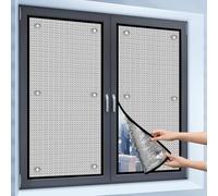 Heat Reflective Window Film - Total Blackout Privacy Film for Glass Windows, Anti UV Window Tint Film, 9mm Heat Insulation Aluminum Film for Bathroom and Balcony