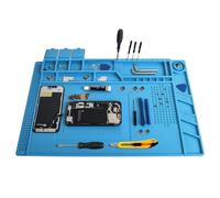 Heat Resistant 932°F Soldering Mat, Large Anti-static Mat, Electronic Repair Desk Mat, Silicone Work Mat, Mat for Mobile Phones, Computers and other Electronic Equipment Repair 17.7'' *11.8 ''