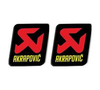 Heat Resistant Aluminium Sticker Decal For Akrapovic Exhaust Muffler Motorcycle (Color : 2pcs SDK076)