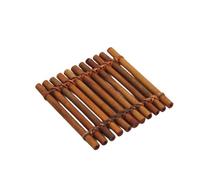 Heat resistant bamboo trivet for convenient use in home offices and cafes with easy maintenance with easy care