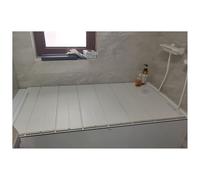Heat-Resistant Bath Tub Cover with Foldable Roller 1cm Thick Adjustable Bath Tray Dustproof Insulating Panel for Ultimate Comfort and Cleanliness.