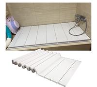 Heat-Resistant Bathtub Cover 1cm Thick Folding Bath Lid Multi-Functional Dust-Proof Tray Holds 10kg 140x70cm - Ideal for Bath Storage & Protection