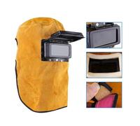 Heat Resistant Breathable Welding Helmet Mask with Lens Welder Mask Leather Welding Mask, Welding Protective Gear