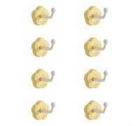 Heat Resistant Clothes For Drying Hooks for Radiators ABS Design Holds Socks Hats Towels and More Without Bending or Breaking 8 Piece Set (8pcs-Yellow)