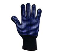 Heat Resistant Cooking Gloves- Insulated Oven Mitts, Silicone Grip Protective Gloves| High Temperature Fireproof Kitchen Grilling Baking glovesfor Oven Microwave Barbecue use, Non Slip Cotton PVC s